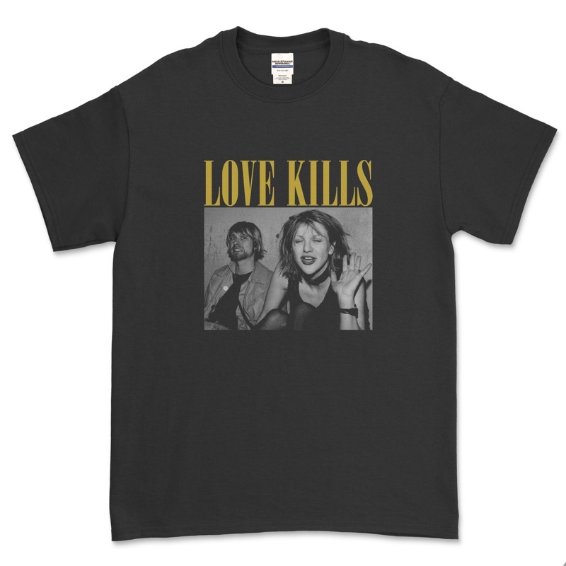 LOVE KURT COBAIN & COURTNEY LOVE - เสื้อยืด LOVE KILLS