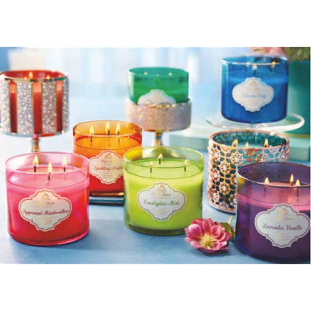 (พร้อมส่ง) Bath and Body Work : 3 wick Candle เทียน 3 หัว Paris Cafe / Eucalyptus / Vanilla / Mahoga