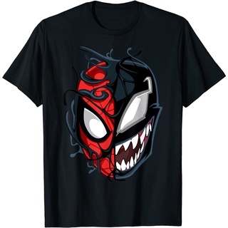 เสื้อยืด พิมพ์ลาย Marvel Spider-Man Maximum Venom Spider-Man Big Face สําหรับผู้ใหญ่Size S-5XL