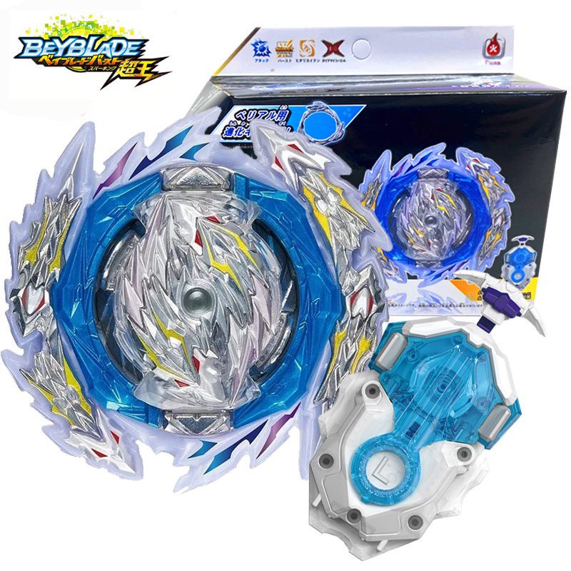 Beyblade เดี่ยว Beyblade Burst B189 Guilty Longinus DB Beyblade พร้อม B184 Blue LR Launcher Beylaunc