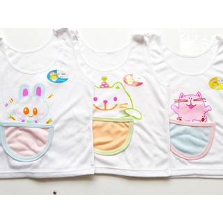 พร้อมส่งจ้า !! เสื้อกล้ามเด็กผู้หญิงลายน่ารักๆ ไซส์ M เซต 3 ตัว ราคา 99 บาท