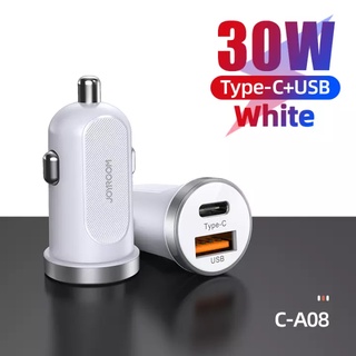 Joyroom 30W ที่ชาร์จแบตในรถ PD + QC3.0 Dual-Port Smart Charge C-A08