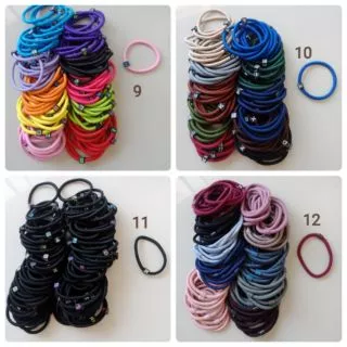ยางรัดผม 13 แบบ 100 เส้น 82 บาท