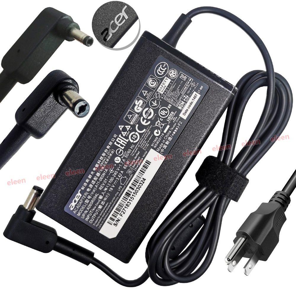 New 65W 3.42A AC Power Laptop Adapter Charger For Acer Aspire R5 V3 SF314 SD315 5-473TG E5-474 E5-47