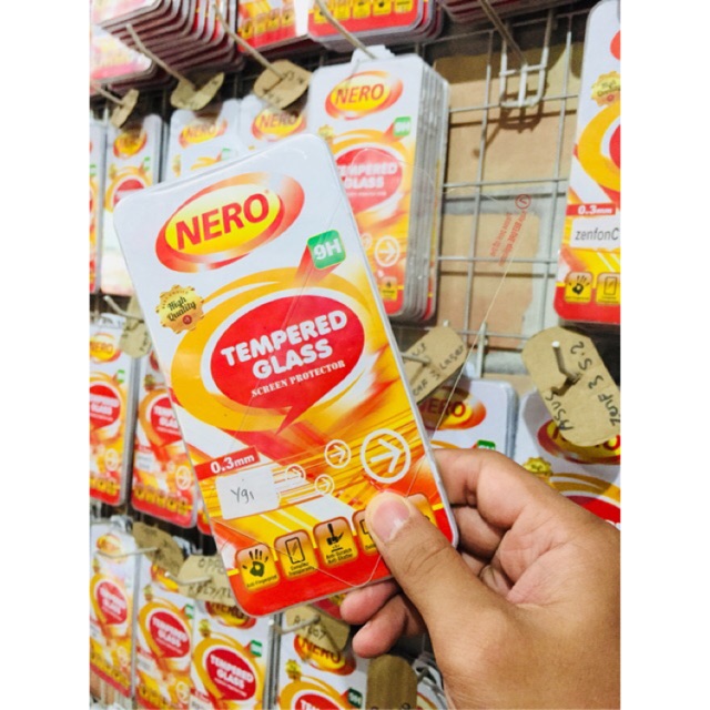 กระจกนิรภัย Anti-Scratch Glass Vivo Y91 Y93 Y91C Screen Guard Nero 9H Clear 0.3mm