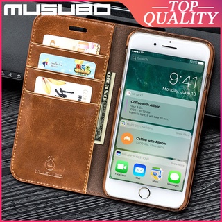 Musubo Genuine Leather Case For iPhone SE 2020 8 Plus 7 Plus 6 13 XR Xs Max Luxury Cover 12 Pro Max 11 Card Slot Wallet