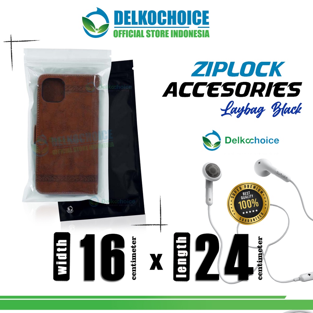 คลิปพลาสติกสีดํา 16x24 ซม. ZIPLOCK BAG PACKAGING สีดําใสอุปกรณ์เสริมที่แขวนรู DELKOCHOICE / UNIT