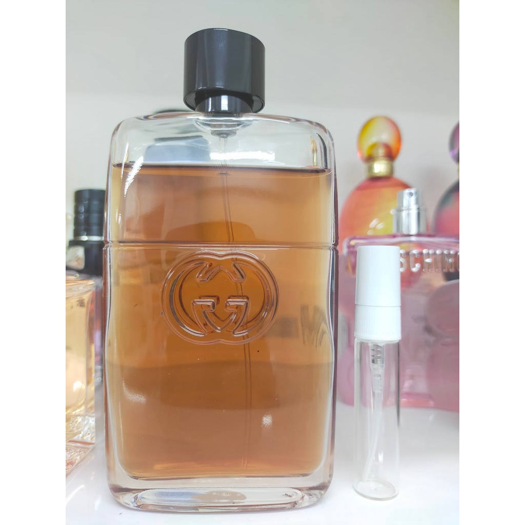 กลิ่น wood หอมอบอุ่น น้ำหอมแท้ แบ่งขาย 5mL Gucci Guilty Absolute Pour Homme EDP ผู้ชาย น้ำหอม กดแบ่ง 5ml. ของแท้ 100%