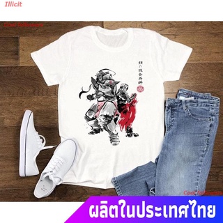 เสื้อยืดแขนสั้น Cool Followers ผู้ชายและผู้หญิง Shirt Anime Brotherhood Sumi-e Full Metal Alchemist T-shirt,Gíft For Ful