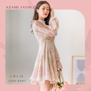(ใส่โค้ด ICYICY9 ลด125.- ขั้นต่ำ 500.-) Azami Satin Dress #DI14002