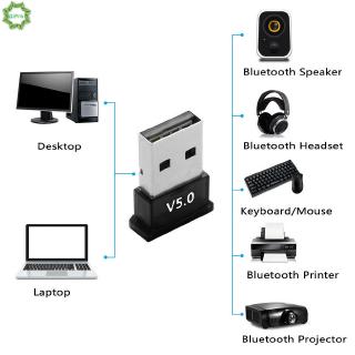 อะแดปเตอร์รับสัญญาณสเตอริโอไร้สายบลูทูธ 5 . 0 แบบพกพาสีดํา 1 ชิ้นสําหรับ pc win 10 8 7