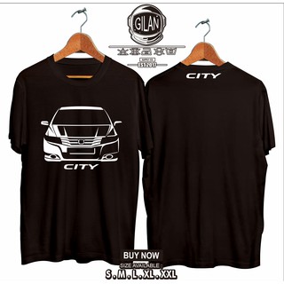 เสื้อขาว - เสื้อยืดรถยนต์ฮอนด้าซิตี้(HondaCITY)เสื้อยืดรถยนต์--GILANCLOTH