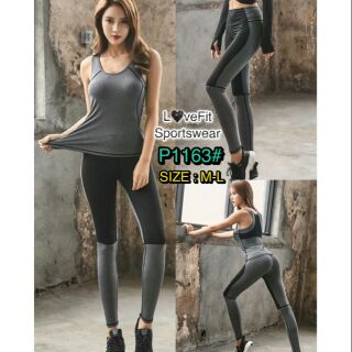 (C50)กางเกงออกกำลังกายขายาวLeggings (1163)