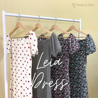 ✨พร้อมส่ง✨ 💖BYRGUNDY -   Leia Dress - Polka Dot Maxi Dress 🔥139 บาท🔥ชุดเดรสยาวลายจุด หลากสี ใส่ไปเที่ยว