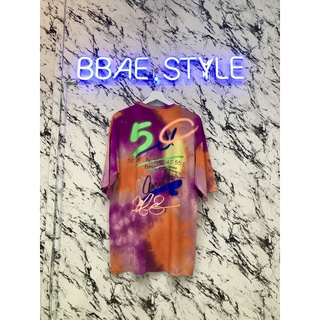 🔥Bbae910🔥 Tie dye ลายด้านหลังเพ้นท์ 50s