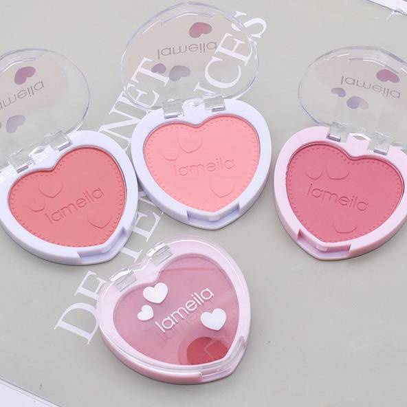 N064 ลาเมล่าบลัชออนหัวใจ เนื้อดี สีสวย บลัชออนโทนส้ม ส้มพีช ชมพูพีช - รูปที่ 7