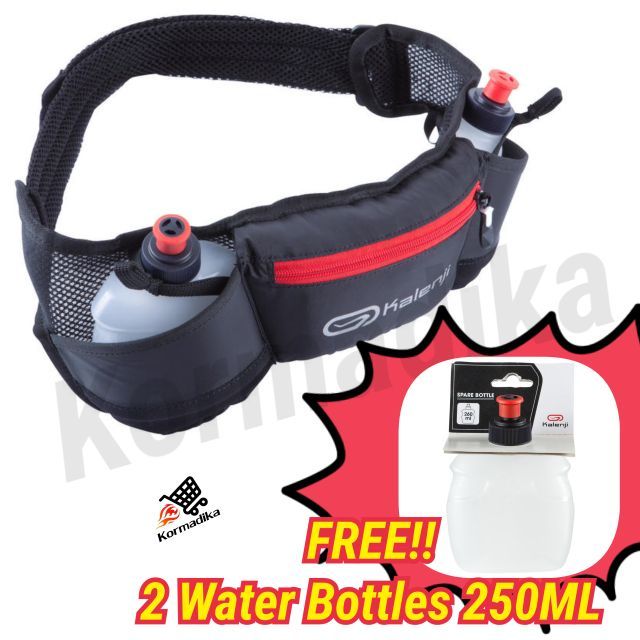 สายคาดเอววิ่งใส่ขวดน้ำ เข็มขัดคาดเอววิ่งใส่ขวดน้ำ กระเป๋าคาดเอววิ่งใส่ขวดน้ำ KIPRUN Running Waistban