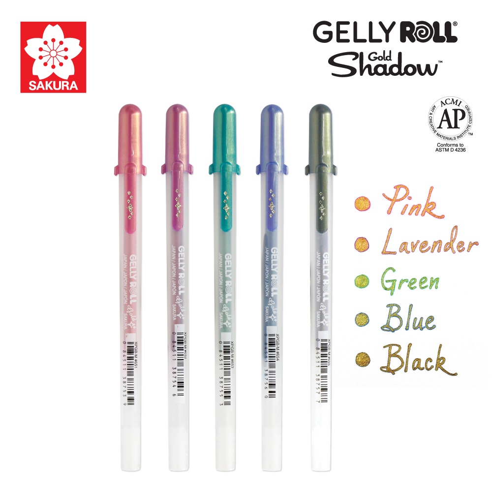 ปากกา ปากกาเจล เจลลี่โรล รุ่น โกลด์แชโดว์ Gelly Roll Gold Shadow แบนด์ ซากุระ (ราคาต่อด้าม)