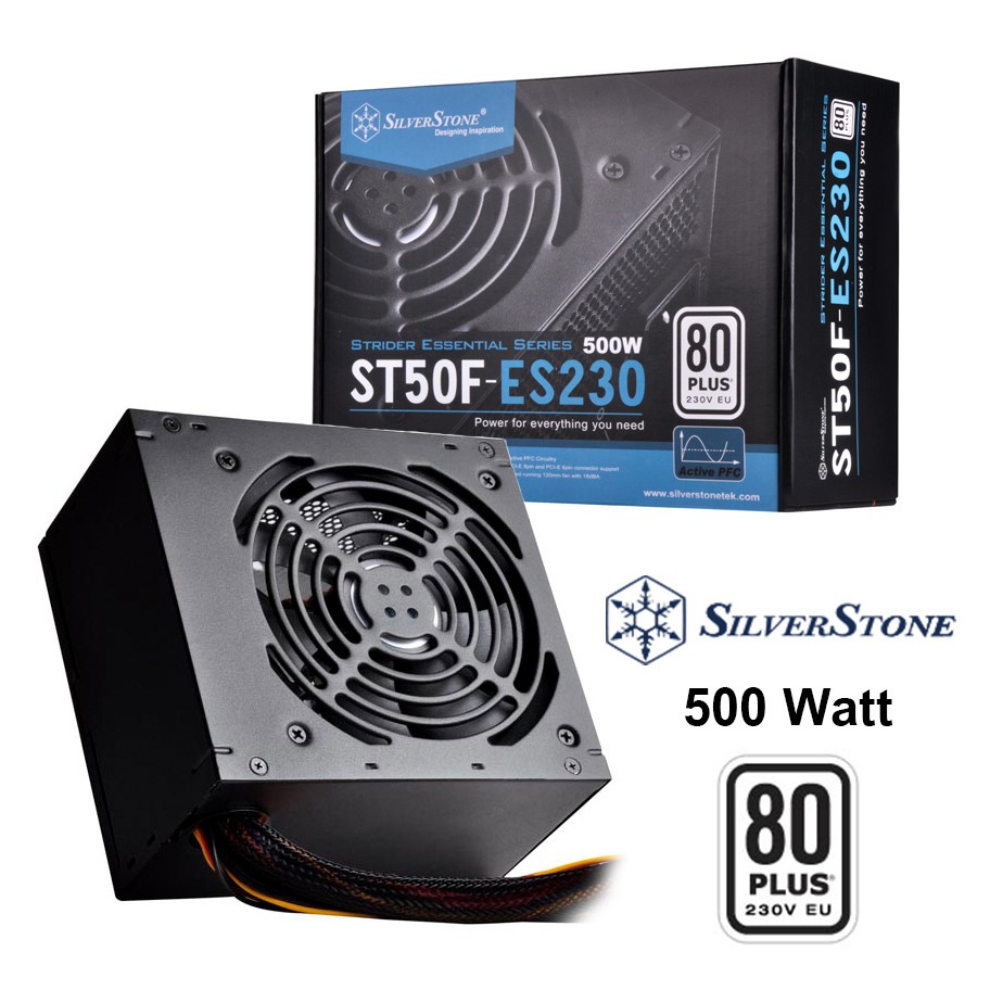SILVERSTONE ST50F-ES230 V2.0 500W - เพาเวอร์ซัพพลาย 500วัตต์เต็ม 80 Plus