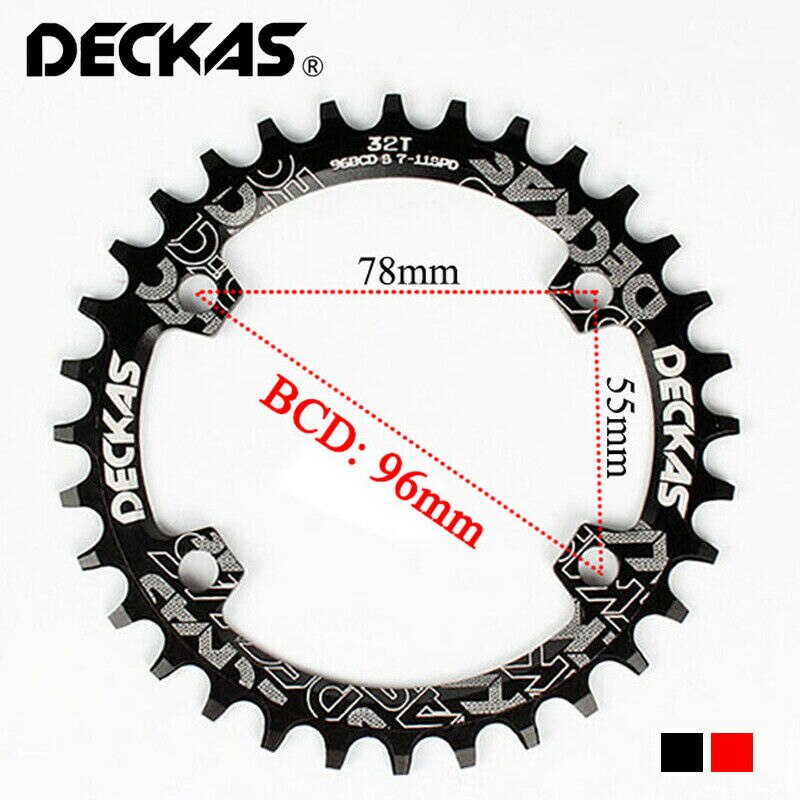 Deckas 96BCD ไม ่ สมมาตร 40T 42T 44T 46T 48T 50T รอบจักรยาน Chainring MTB Crown จักรยาน Fit M4100 M5100 M6000 M7000 M8000