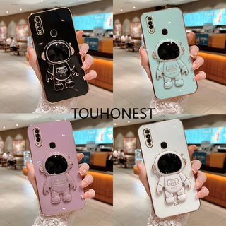 เคส Oppo F11 Pro เคส Oppo A8 A7 เคส Oppo A5s A11K เคส Oppo A9 2020 A5 2020 Case Oppo A12 A31 Case Oppo A52 A72 A92 Luxury Cute Silicone 3D Astronaut Stand Phone Cover Case โทรศัพท์มือถือ ซิลิโคน ลายนักบินอวกาศ น่ารัก หรูหรา พร้อมขาตั้ง สําหรับ