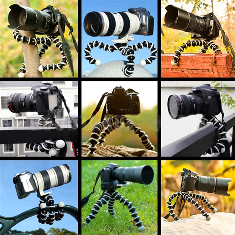ขาตั้งปลาหมึก ขาตั้งมือถือ ขาตั้งกล้อง พร้อมหัวต่อ Octopus holder Tripod mobile holder Size S/M/L