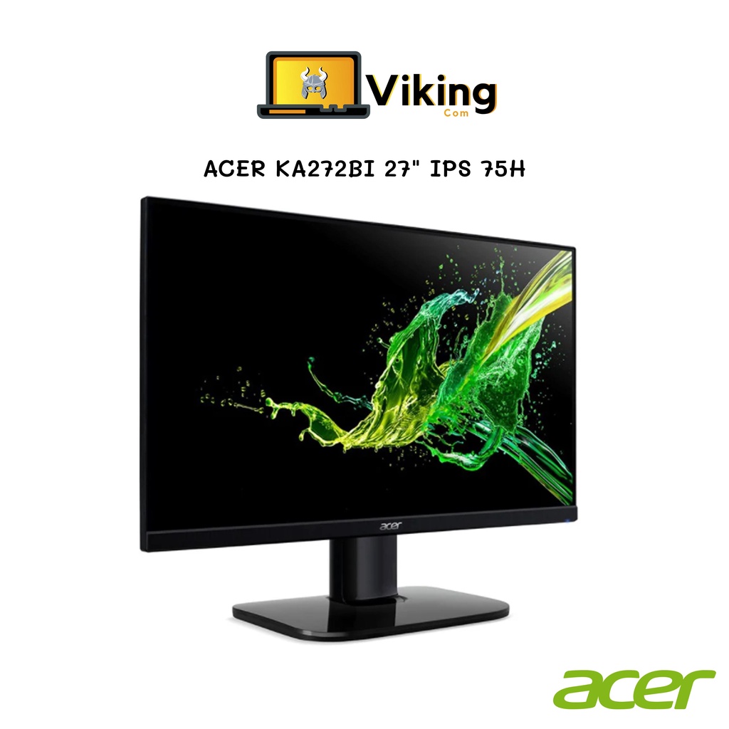 MONITOR (จอมอนิเตอร์) ACER KA272BI 27" IPS 75Hz FREESYNC /ประกัน 3 ปี