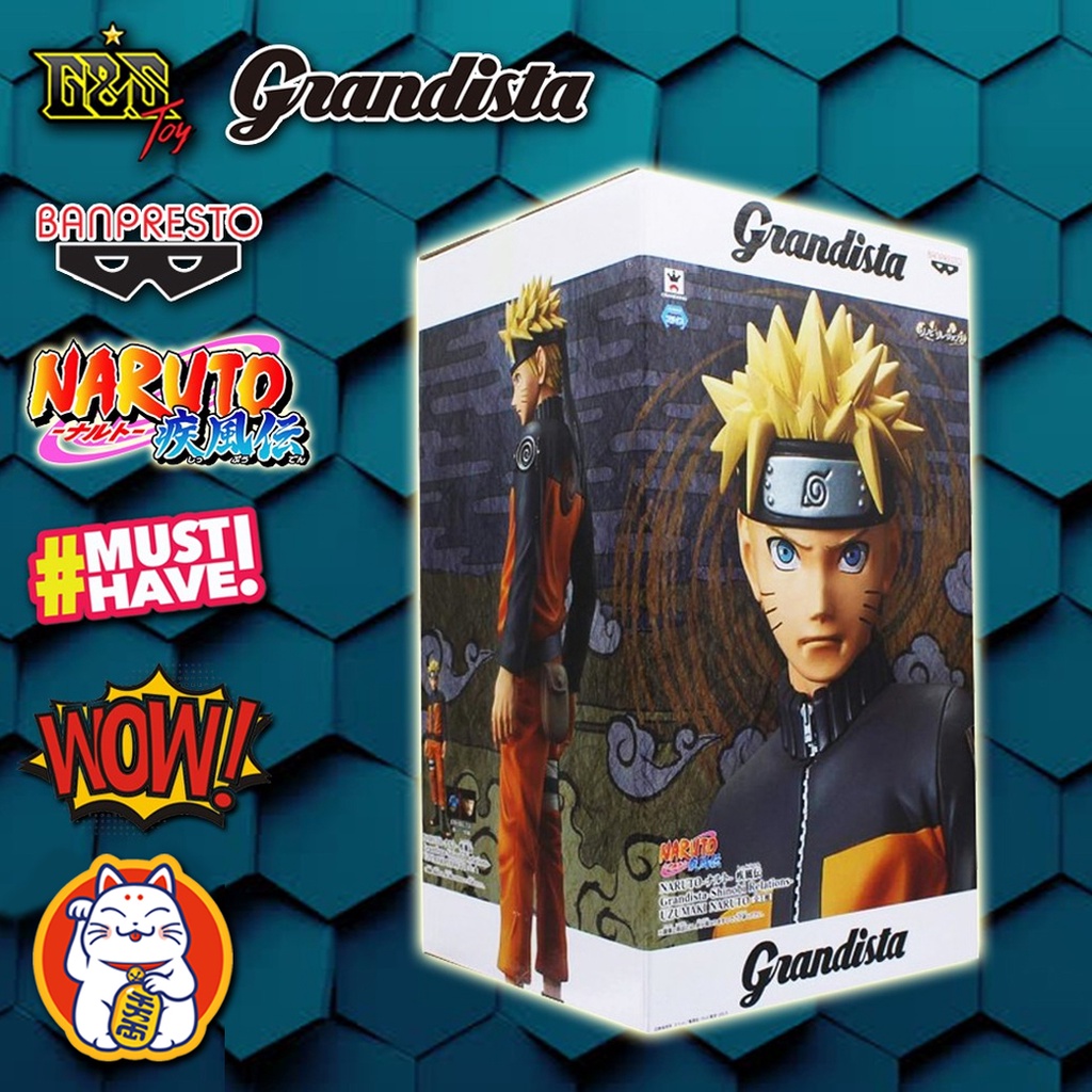 Banpresto : Grandista  - Uzumaki Naruto นารูโตะ จากเรื่อง Naruto / มือสอง