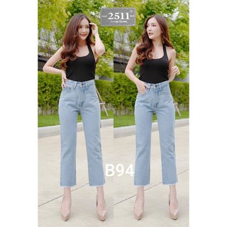 New !! 2511.Jeans กางเกงยีนส์ทรงบอย กางเกงยีนส์ผ้าไม่ยืด กางเกงยีนส์เอวสูง ใส่สบาย เนื่อผ้าดี ออกแบบหรูหรา คุ้มค่า