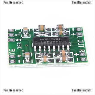 Familiesandhot Pam8403 บอร์ดวงจร 2x3W Class D บอร์ดขยายเสียง 2.5-5 V