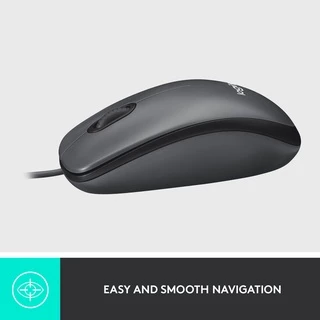 Logitech M100R Wired USB Mouse (เมาส์มีสายราคาประหยัดและทนทาน เชื่อมต่อ USB พร้อมใช้งานได้ทันที)