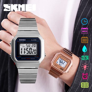 นาฬิกาข้อมือ Casio ดูคู่ (พร้อมส่ง) นาฬิกาข้อมือ SKMEI 1377 นาฬิกาข้อมือผู้ชายและผู้หญิง ของแท้ 100% ระบบดิจิตอล บอกวันท