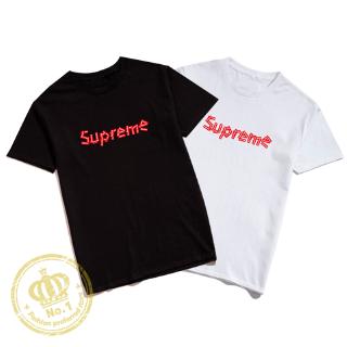 เสื้อยืดคอกลมพิมพ์ลาย supreme สไตล์เรียบง่ายสําหรับผู้ใหญ่