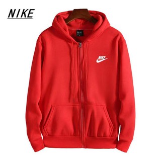 Nike เสื้อยืดกีฬามีฮู้ดแขนยาวผู้ชายลำลอง