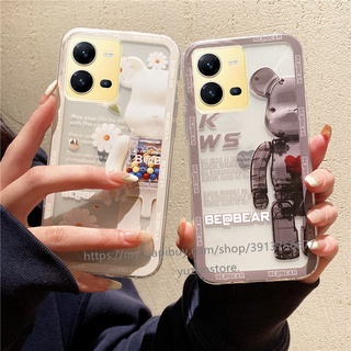 เคสโทรศัพท Fashion Soft Casing for New VIVO V25 5G V25e Y35 2022 เคส TPU Airbag Anti-drop Phone Case Cool Bear Phone Protective Back Cover