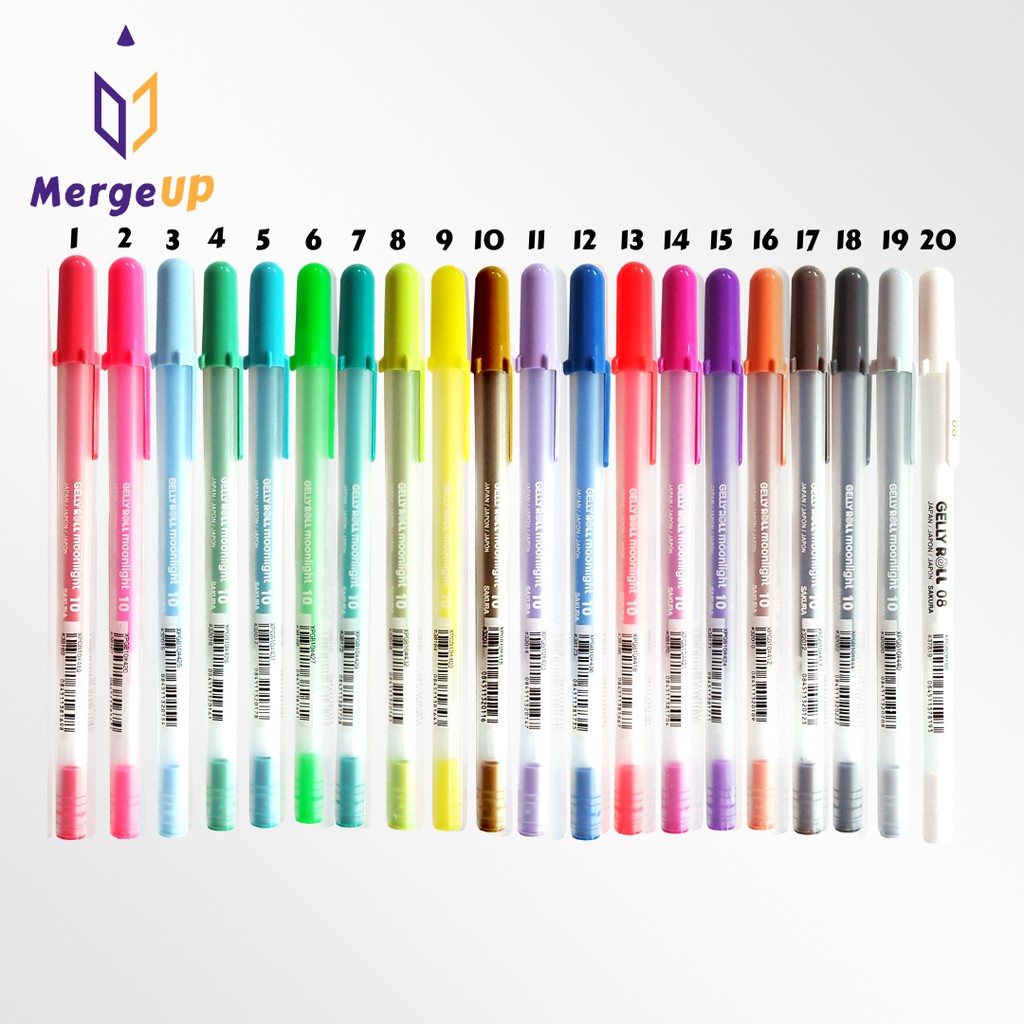 ปากกาหมึกเจล 0.5 GELLY ROLL MOONLIGHT XPGB10 SAKURA. เจลลี่ โรลล์ ซากุระ ปากกาเรืองแสง ปากกาสี