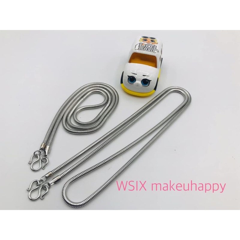 สร้อยสแตนเลสลายกระดูกงูกลม3mm เลือกความยาวได้ตั้งแต่24-28นิ้ว สแตนเลสแท้งานดี เงางาม ไม่ลอกไม่ดำ