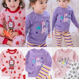 Pattern pyjamas set ชุดนอนเด็กผ้านิ่ม(PAJAMAS17)