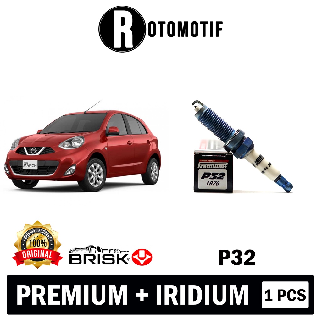 หัวเทียน Nissan March Brisk Premium Plus Iridium P32