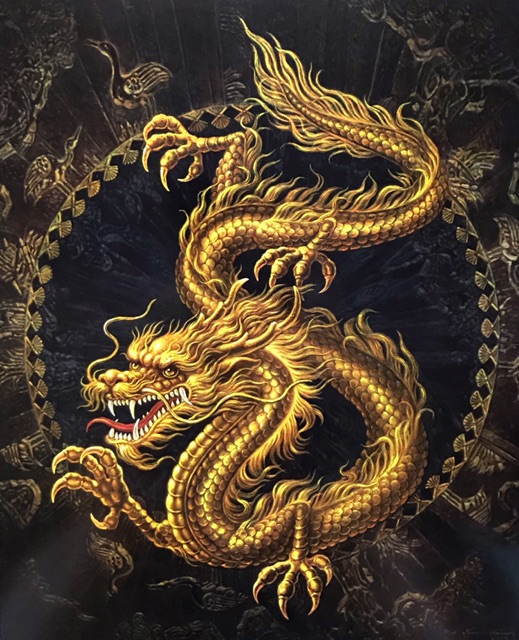 🐲รูปภาพมังกรทอง ภาพโปสเตอร์ขนาด “15x”21 นิ้ว | Shopee Thailand