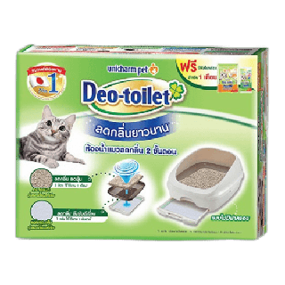 [ลด150โค้ดUNICP5SBD] Unicharm Pet Deo toilet เดโอทอยเล็ท ห้องน้ำแมวลดกลิ่น แบบไม่มีฝาครอบ