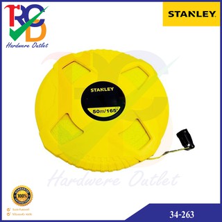 STANLEY 34-263 ตลับเมตร ไฟเบอร์กลาส 50 เมตร / 165 ฟุต