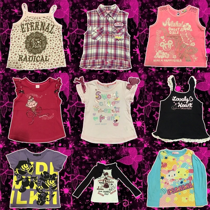 เสื้อมือสอง กล้าม สายเดี่ยว Y2K Babytee (lot 4)