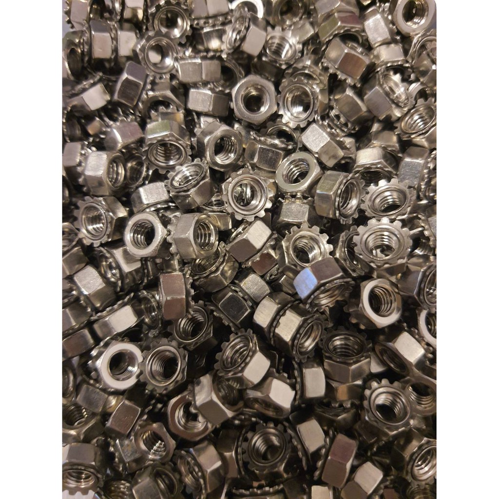 Keeps Lock Nuts stainless M8 mm. Pitch 1.25 mm.