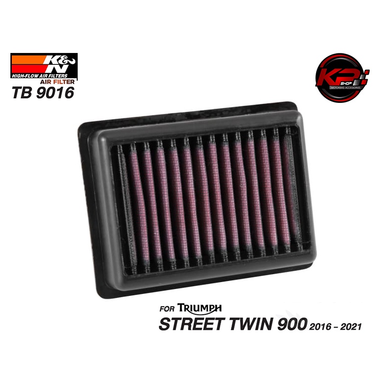 กรองอากาศ K&N TRIUMPH STREET TWIN 900 (16-21) (TB 9016)