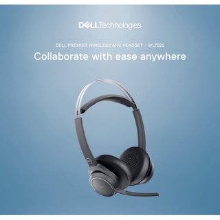 Dell Premier Wireless Headset – WL7022, Control Panel on Headset Includes Call Control, USB Dongle, Adjustable Boom Mic