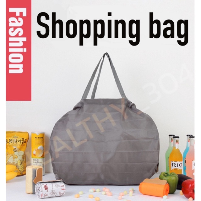 ถุงผ้าพับได้ พร้อมส่ง shopping bag พกพาสะดวก ถุงชอปปิ้ง ลดโลกร้อน .