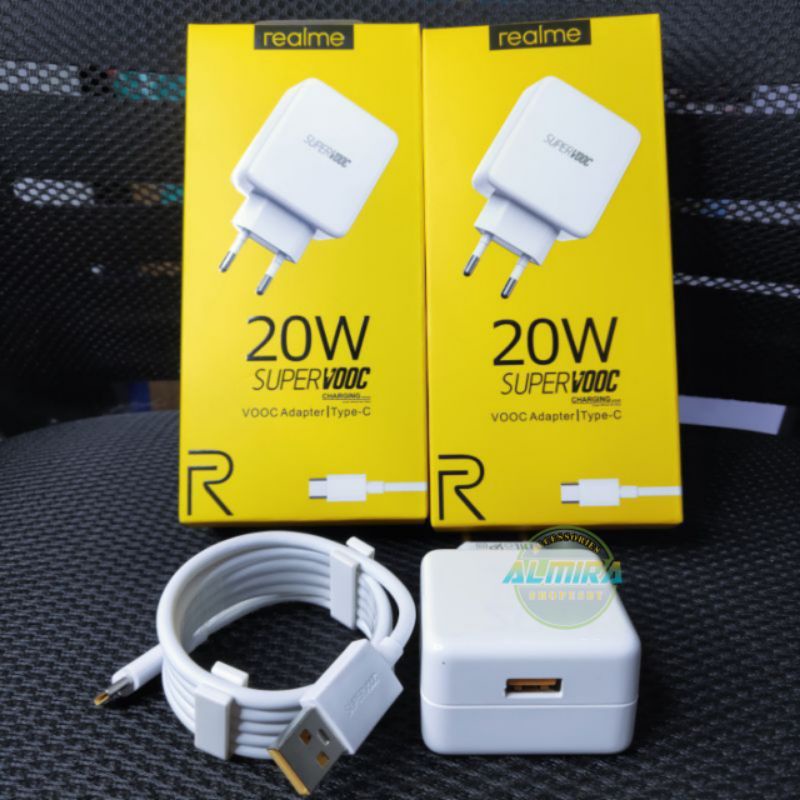 REALME 20W SUPER VOOC TYPE C CHARGER REALME 7/ 7i/ C17/ C25/ 5 PRO/ X/ XT/ REALME 8 [แพ็คใหม่]