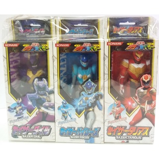 6.5 inches KONAMI SOFT VINYL ACTION FIGURE GRANDSAZERS JUSTIRIZER Grandsazer Sazer Set of 3