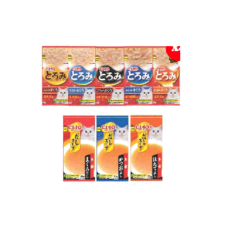 CIAO Dashi Soup/Toromi 35g*4 (ซื้อต่ำกว่า100ไม่ส่ง) อาหารเปียกสำหรับแมว ทำจากเนื้อแท้ มีแบบน้ำซุป และแบบเนื้อล้วน